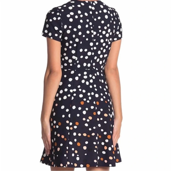 VINCE CAMUTO Polka Dot Vintage 50s Look Preppy Aline Skirt Minidress - Picture 2 of 13